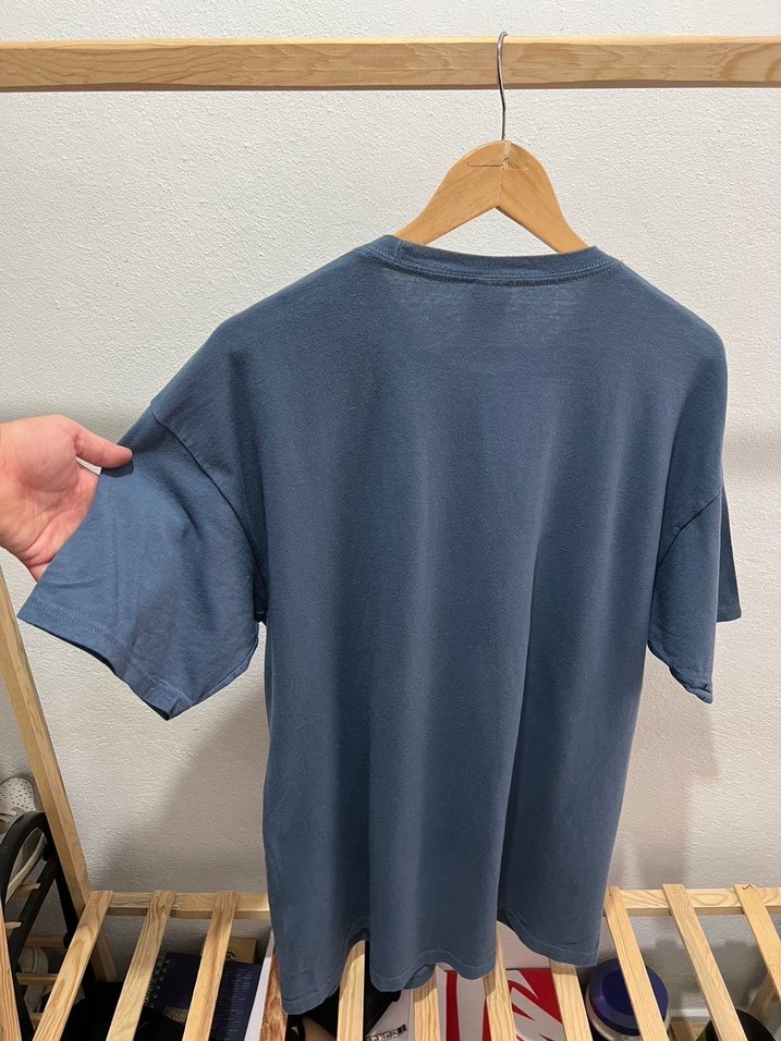 Erkek Mavi Baskılı Kısa Kollu Carhartt Tişört dickies y2k - Görsel 2