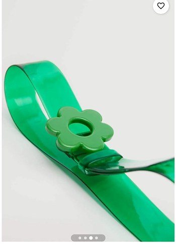 Mango Yeşil Çiçek Tokalı Kadın Kemer - Görsel 4