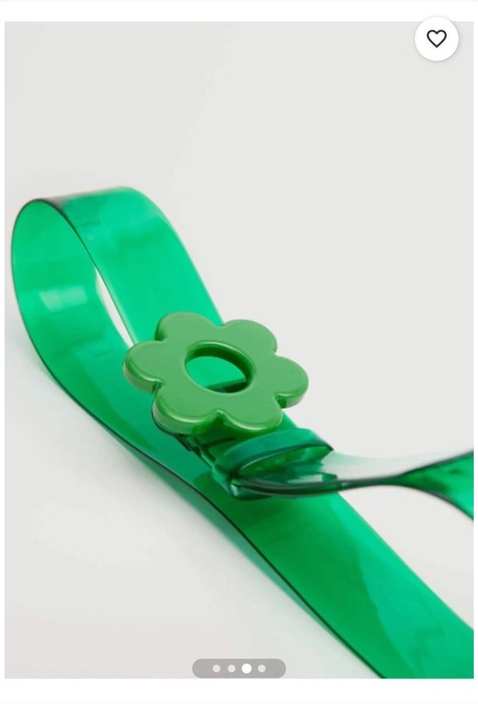 Mango Yeşil Çiçek Tokalı Kadın Kemer - Görsel 4