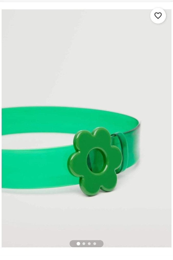 Mango Yeşil Çiçek Tokalı Kadın Kemer - Görsel 2