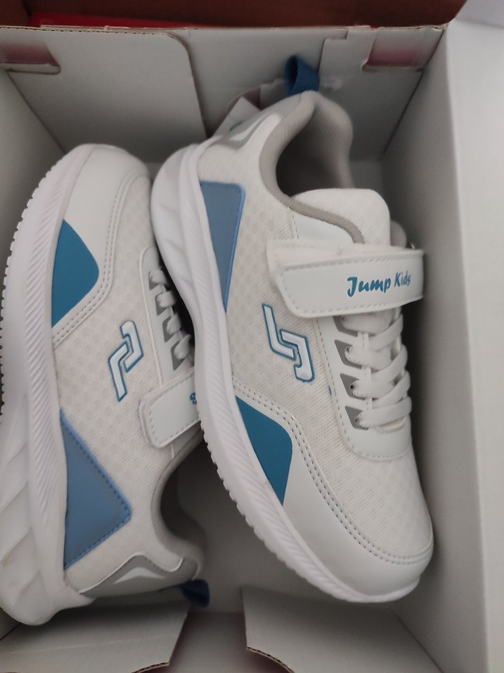 Beyaz Erkek Çocuk Spor Ayakkabı Velcro - Görsel 2