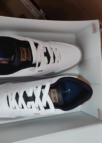 Beyaz Gri Bağcıklı Erkek Spor Ayakkabı - Görsel 2