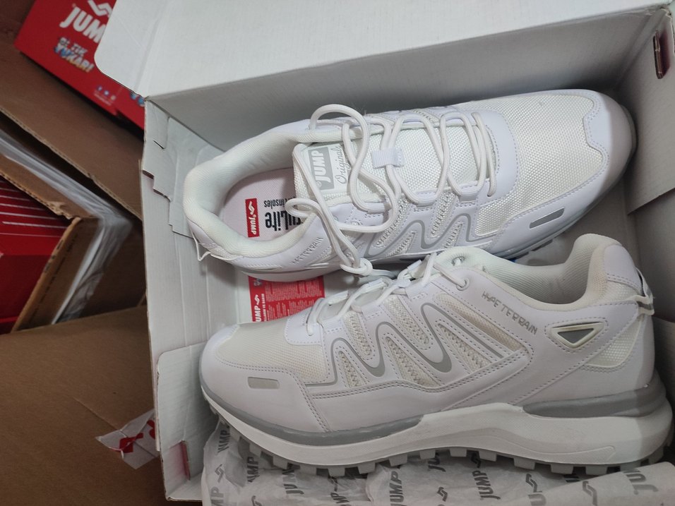 Beyaz Gri Bağcıklı Erkek Spor Ayakkabı - Görsel 2