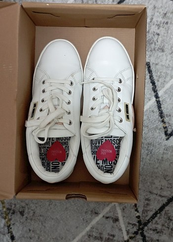 Beyaz Bağcıklı Kadın Spor Ayakkabı - Görsel 7