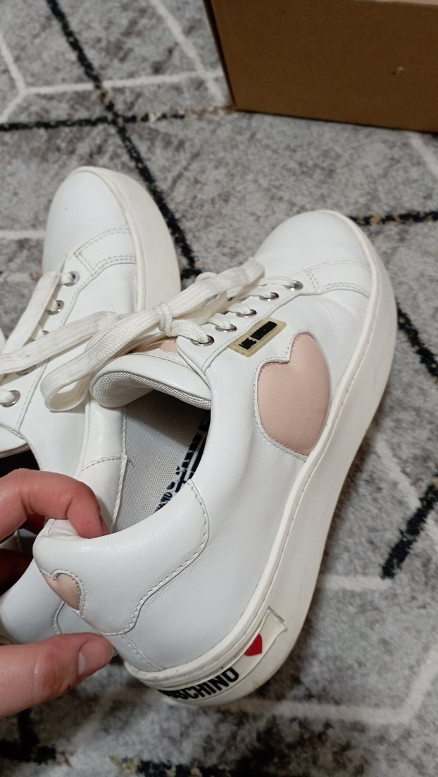 Beyaz Bağcıklı Kadın Spor Ayakkabı - Görsel 4