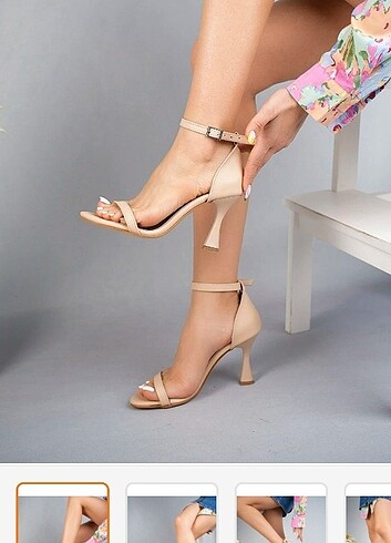 Önü açık topuklu ayakkabı - Görsel 3