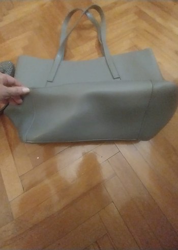 Beden Gri Deri Kadın Çanta