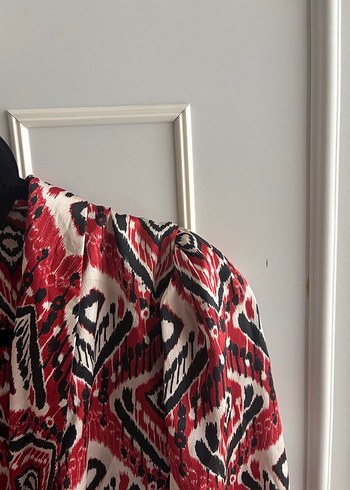 Kırmızı Bohem Kemerli Mini Bluz quzu marka - Görsel 4