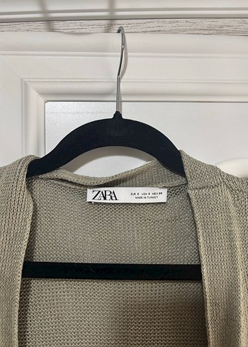 Zara Bej Keten Uzun Salaş Hırka - Görsel 2