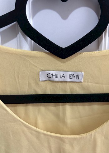 Chilia Sarı Fırfırlı Kolsuz Bluz - Görsel 2