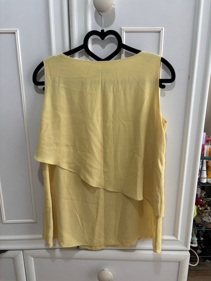Chilia Sarı Fırfırlı Kolsuz Bluz - Görsel 4