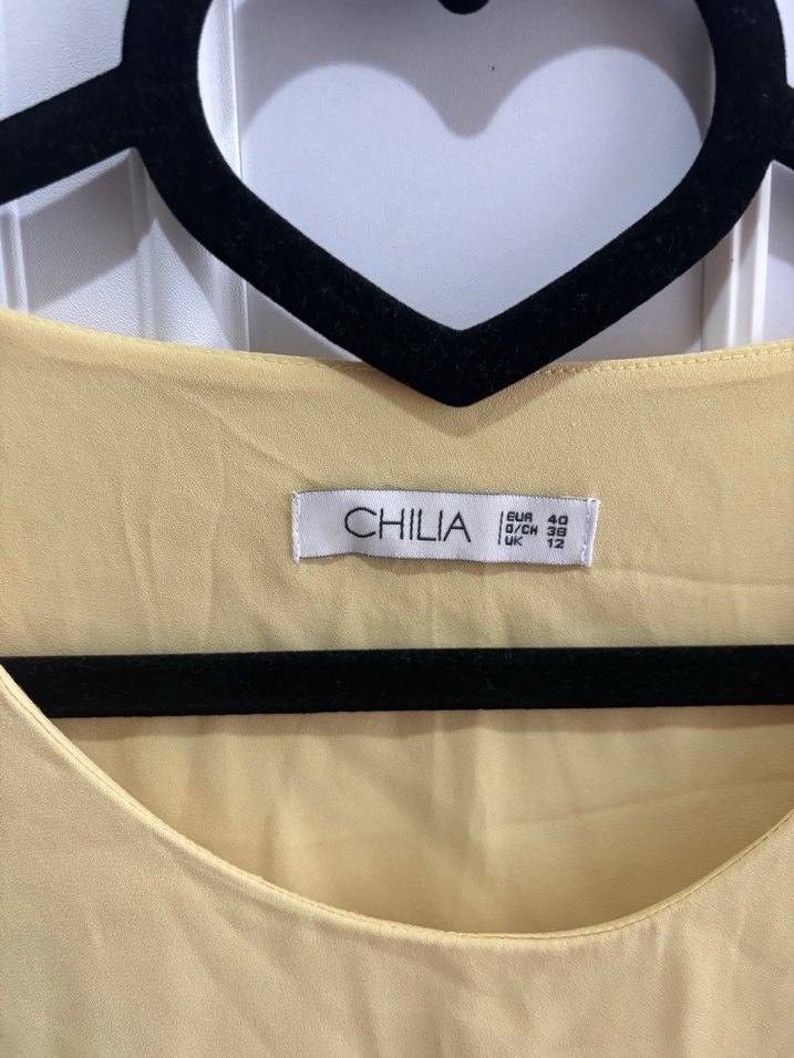 Chilia Sarı Fırfırlı Kolsuz Bluz - Görsel 2