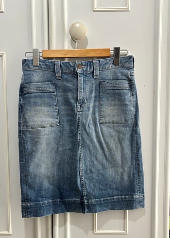 Gap Mavi Denim Midi Kalem Etek - Görsel 2