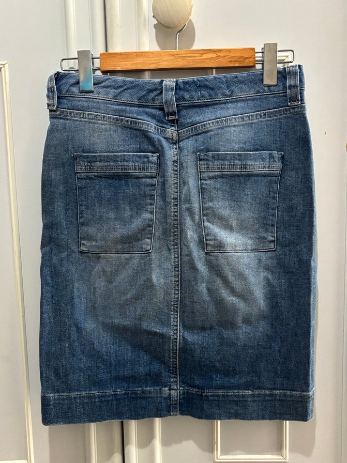 Gap Mavi Denim Midi Kalem Etek - Görsel 3