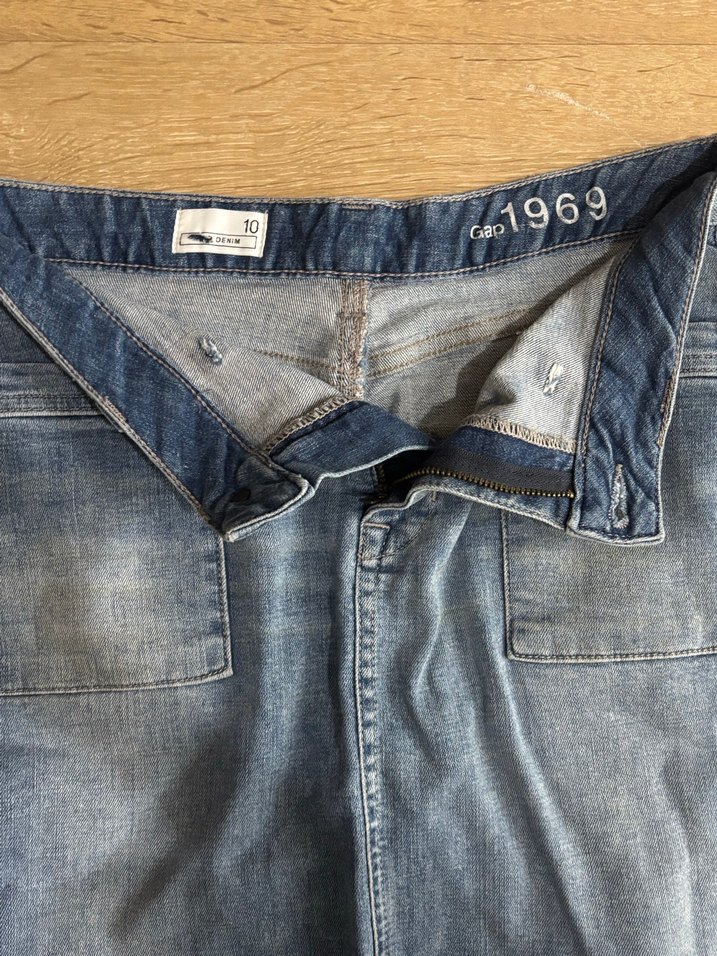 Gap Mavi Denim Midi Kalem Etek - Görsel 5