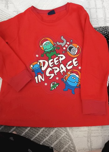Erkek Çocuk Kırmızı Baskılı Sweatshirt