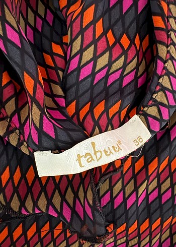 Bohem Renkli şifon elbise - Görsel 7