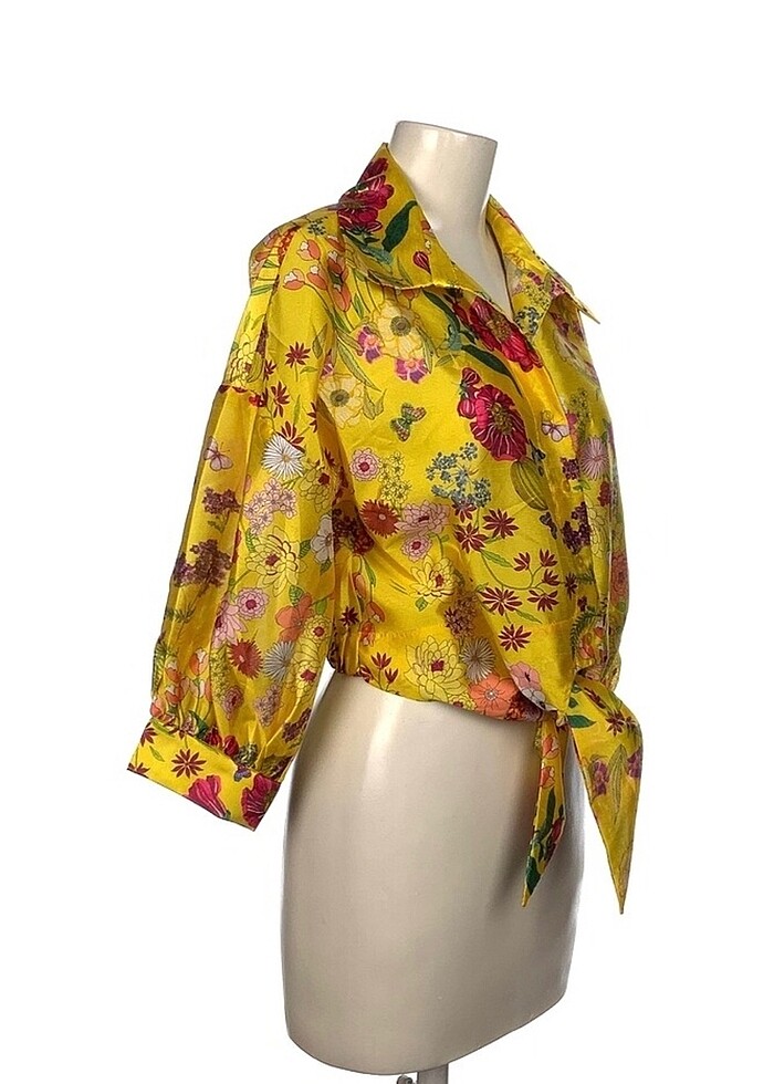 Roman çiçek desenli gömlek - Görsel 2