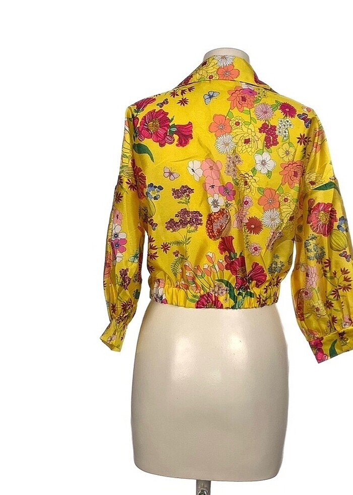 Roman çiçek desenli gömlek - Görsel 3