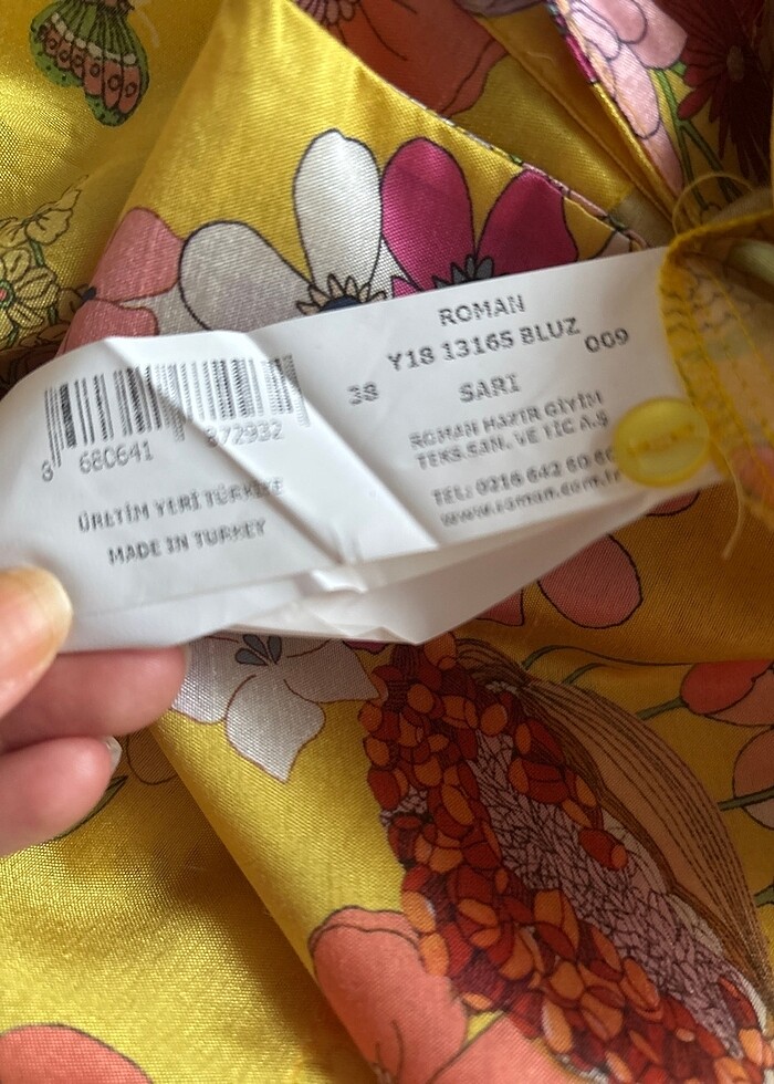 Roman çiçek desenli gömlek - Görsel 5