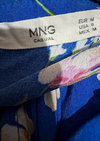 Mavi Çiçekli Elbise - Görsel 5