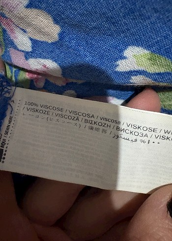 Mavi Çiçekli Elbise - Görsel 6