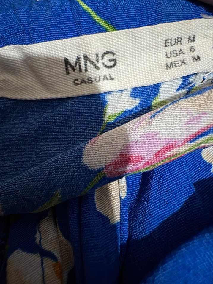 Mavi Çiçekli Elbise - Görsel 5