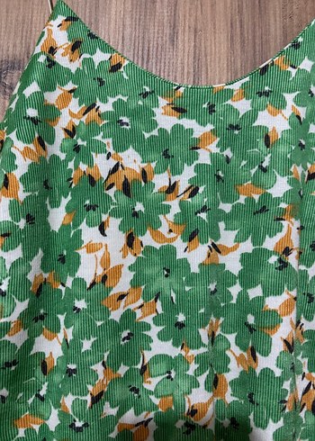 Yeşil Çiçekli Askılı crop Kadın Atlet - Görsel 2