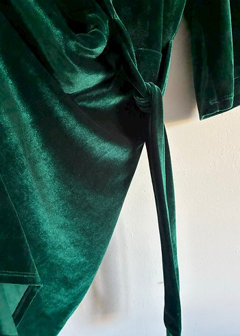 Bohem Midi Kadın Yeşil Kuşaklı Elbise - Görsel 2