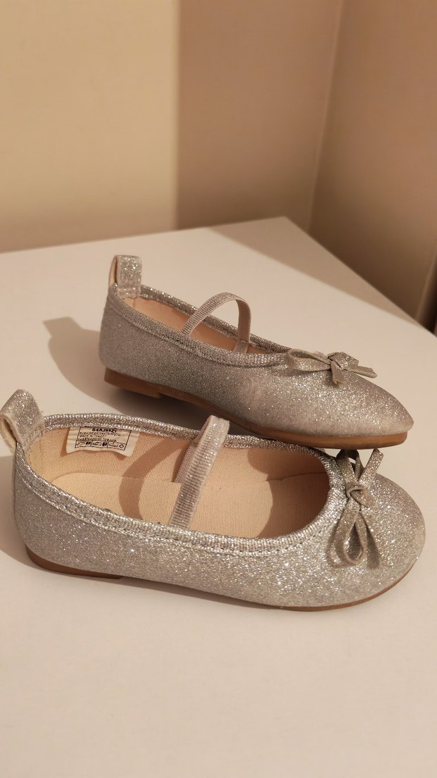 Kız Çocuk Gri Klasik Babet Ayakkabı - Görsel 3