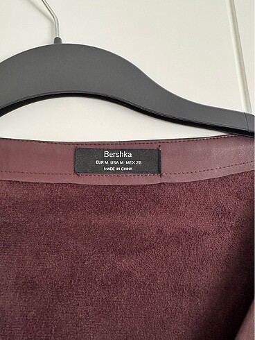 Bershka Bershka sıfır mini deri elbise