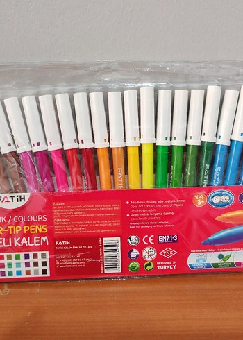 Beden Fatih Renkli Keçeli Kalem Seti 24 lü