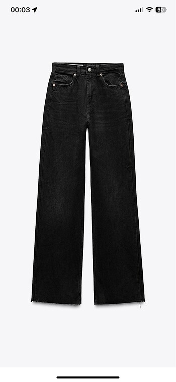 Zara Zara yüksek bel uzun geniş paça jean