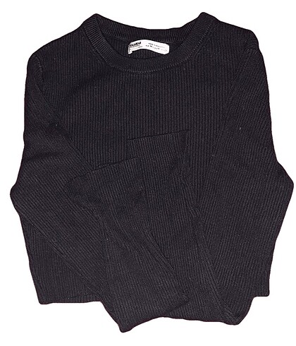 Pull and bear crop ispanyol kol triko kazak