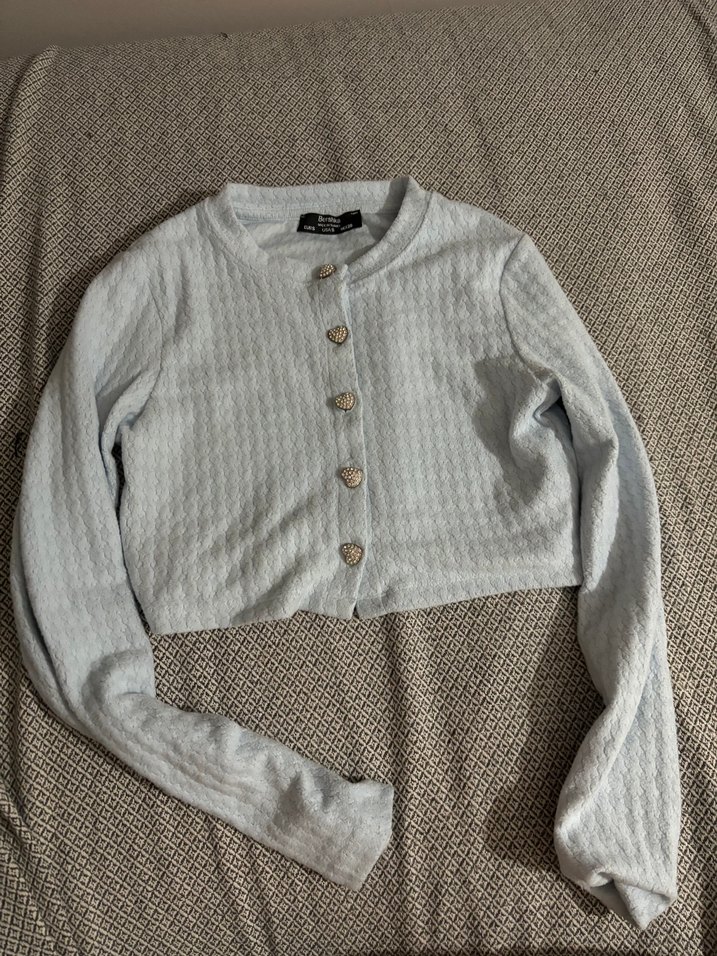 Düğmeli bebek mavisi bershka Hırka - Görsel 2