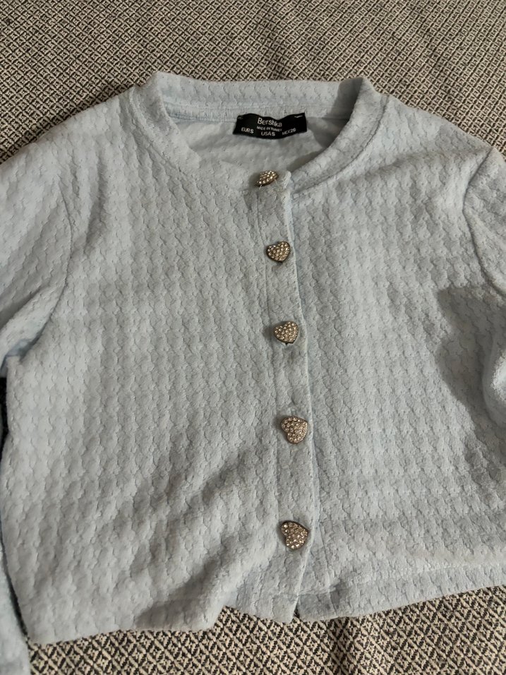 Düğmeli bebek mavisi bershka Hırka - Görsel 4