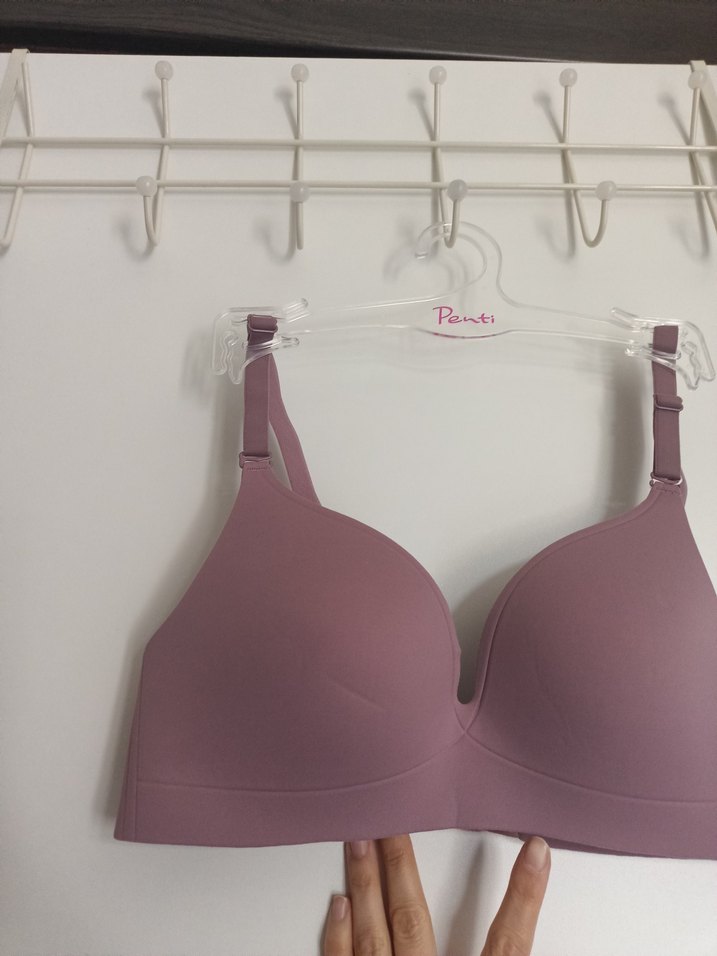 Pastel Pembe Lazer Kesim Sütyen - Görsel 2