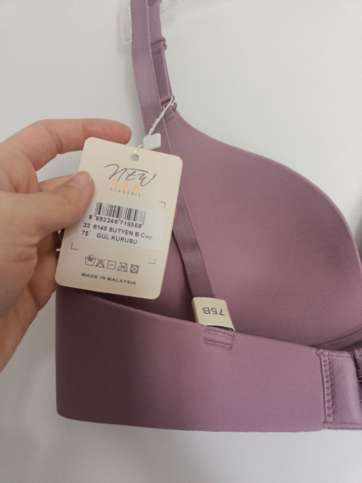 Pastel Pembe Lazer Kesim Sütyen - Görsel 4