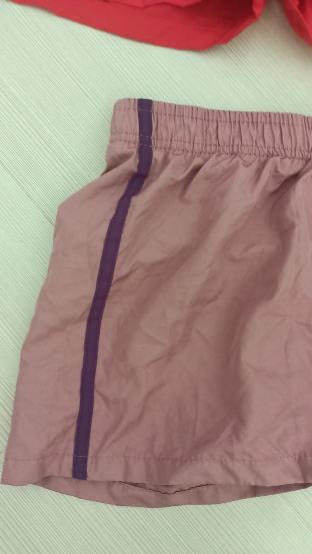 Kadın Pembe Mini Şortlar Elastik Bel - Görsel 2