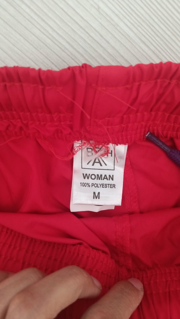 Kadın Pembe Mini Şortlar Elastik Bel - Görsel 4