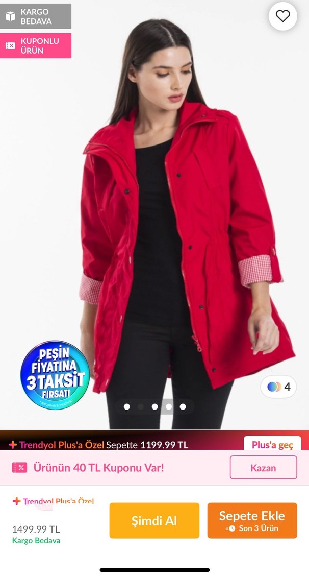 KırmızıTrençkot - Görsel 2