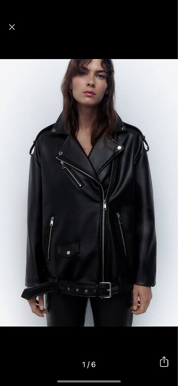 Zara deri biker ceket