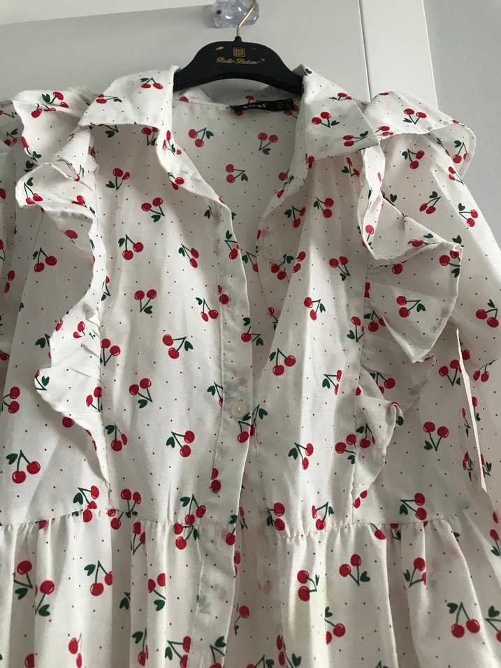 Uzun Kollu Pamuklu Kız Elbisesi - Görsel 2