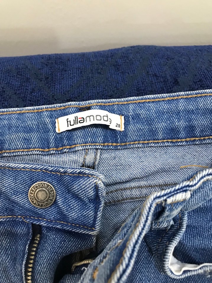 Kadın Mavi Denim Midi Boy Kot Pantolon - Görsel 2