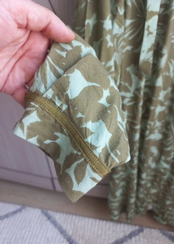 38 Beden Bej Bağcıklı Uzun Bohem Tunik