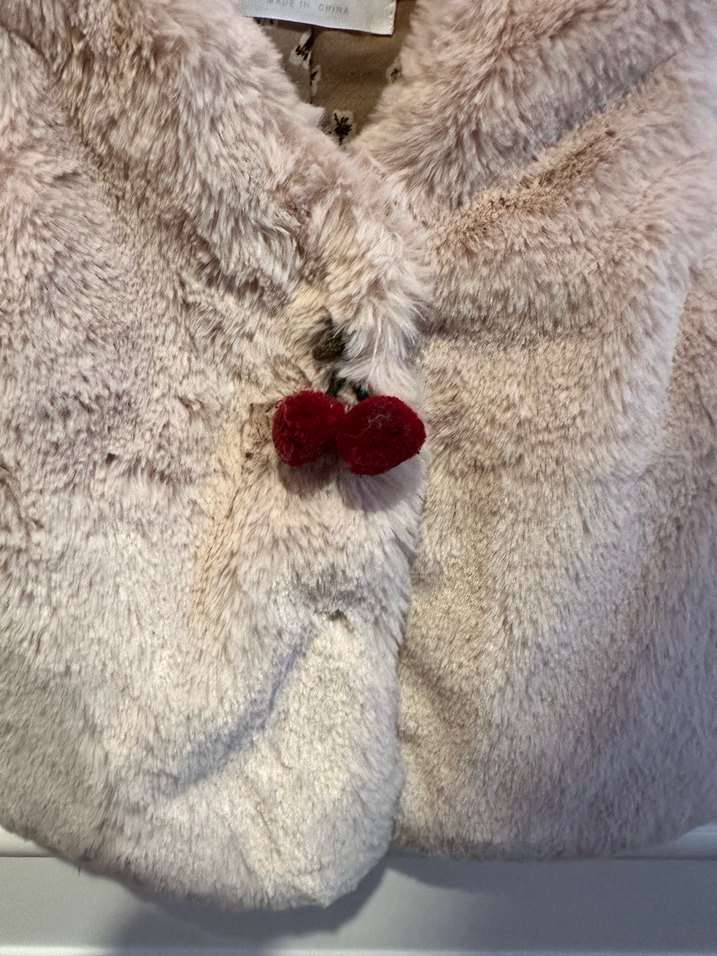 Kız Çocuk Beyaz Kürk Detaylı Yelek - Görsel 4