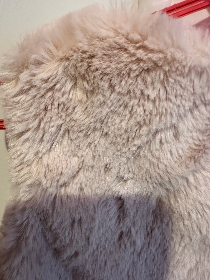 Kız Çocuk Beyaz Kürk Detaylı Yelek - Görsel 3