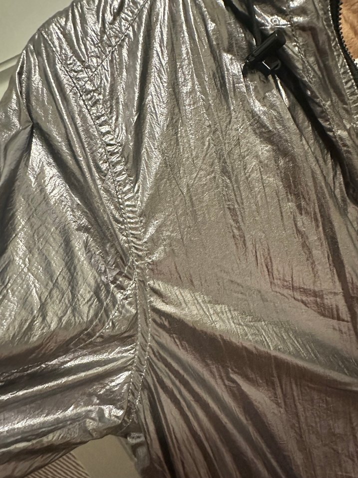 Gri Midi Fermuarlı Kadın Yağmurluk - Görsel 2