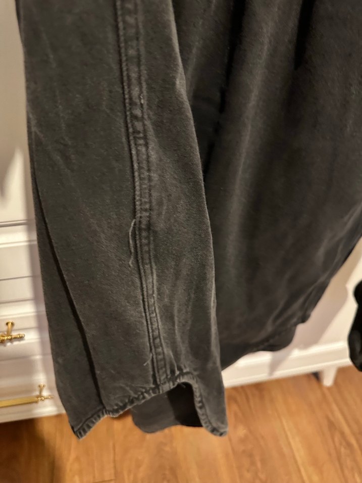 Gri Oversize Denim Ceket - Görsel 4