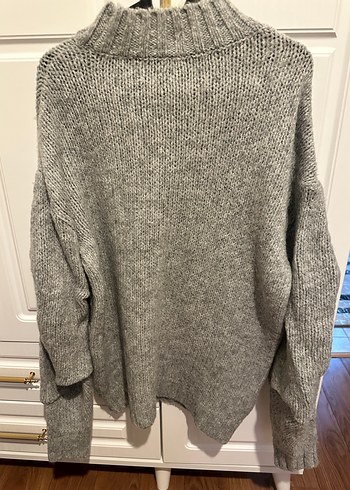 Gri boncuklu Kadın Triko Kazak - Görsel 5